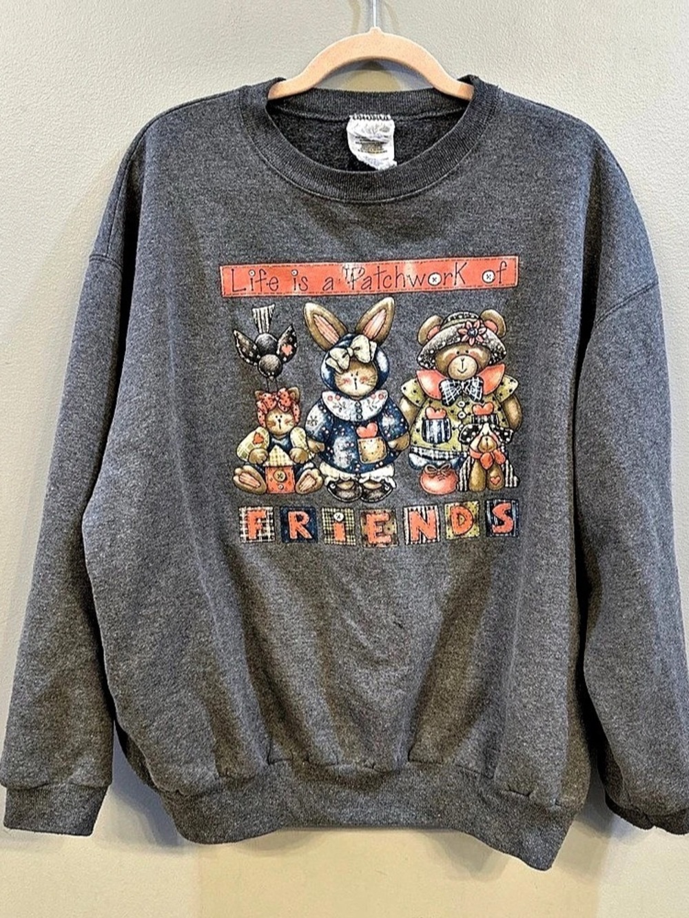 Friends Graphic Gray Granny Sweatshirt